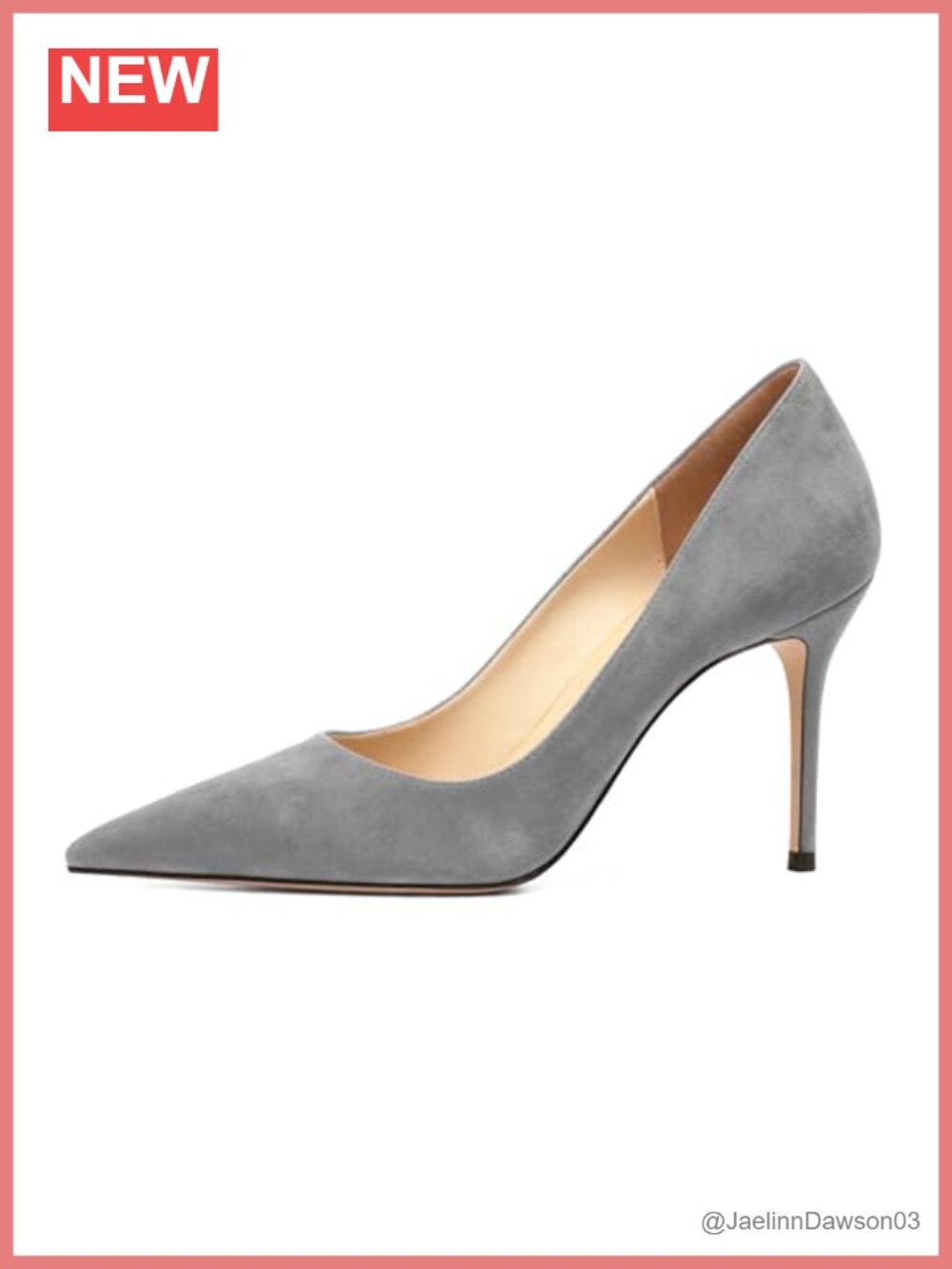 Suede Pointed Toe Stiletto Heels 3.5" Office Wedding Party Pumps